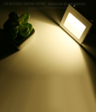 LED 마리또 계단등, 외부등 (매입형 LED 1W 일체형/화이트)