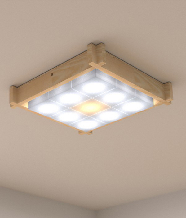 우드블록 스타크 3x3 원목 직부등 현관등 베란다조명